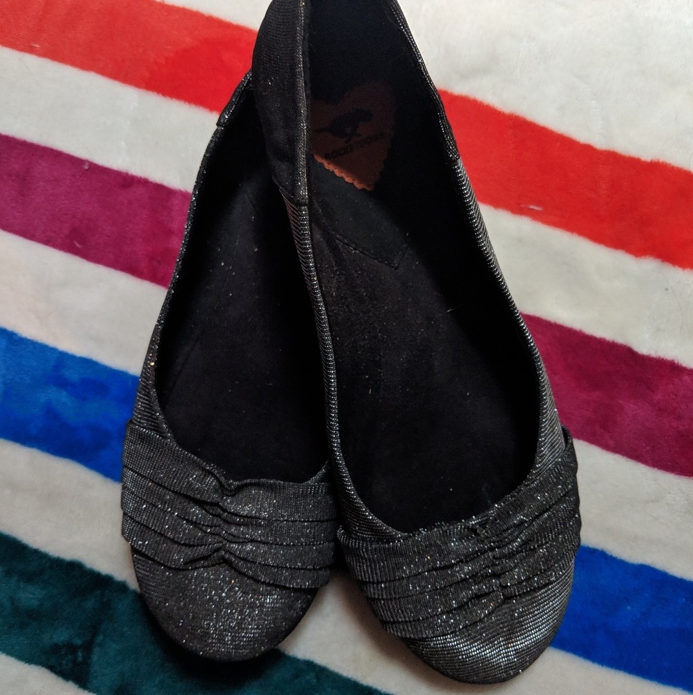 Silver Glittery Rocket Dog Flats Size 11